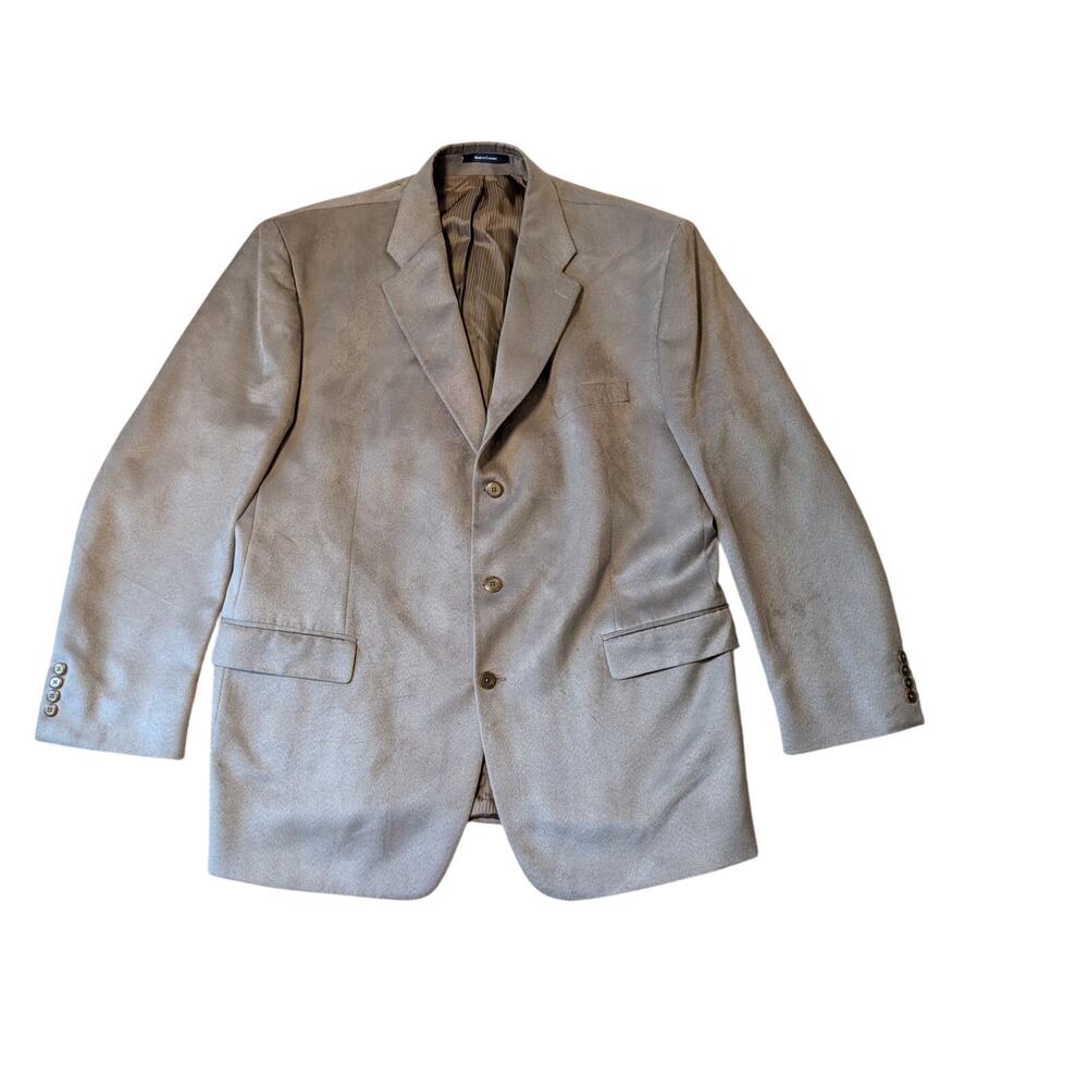 Vintage Chaps Ralph Lauren Famous Brands Taupe Sport Coat Blazer Jacket 50L